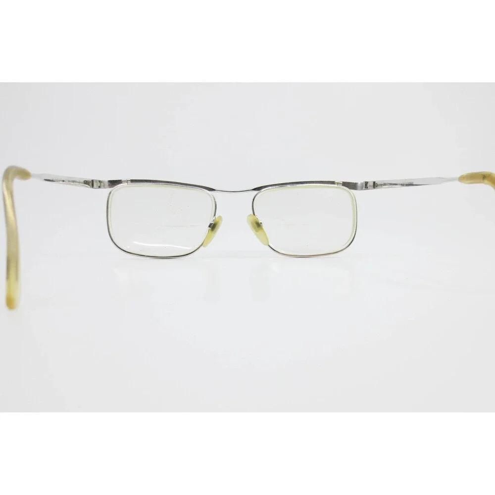 Rodenstock Carlton Flach WD Eyeglass Frames Silver Rectangular Germany 140 35971